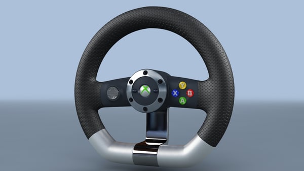3d model microsoft xbox 360 racing wheel - TKs Microsoft XBox 360 Racing Wheel by TiKay